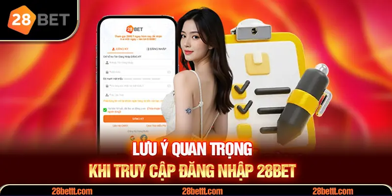 Lưu ý khi đăng nhập 28Bet